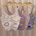Striped Spaghetti Strap Knit Cami Top