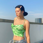 Y2K Tie-Dye Open-Back Cami Top
