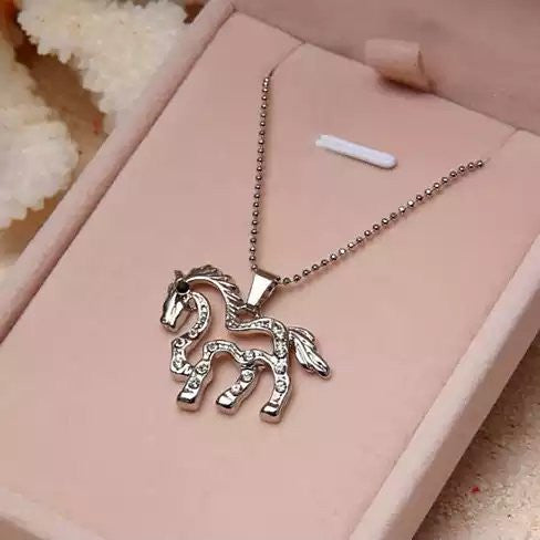 Faith And Trust Horse Necklace