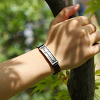 Leather Men's Bracelet with Cross Design