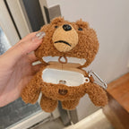 Plush Cartoon Teddy Bear AirPods Case for Apple 1/2