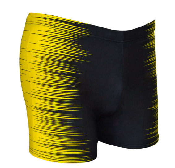 Men's Two-Tone Swim Boxer Trunks