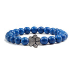 Beaded Bracelet with Dog Paw Charm