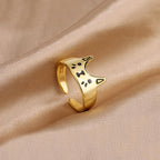 Cute Cat Face Open Ring for Women