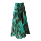 Green Tie-Dye Beach Cover-Up Skirt and Swimsuit Set
