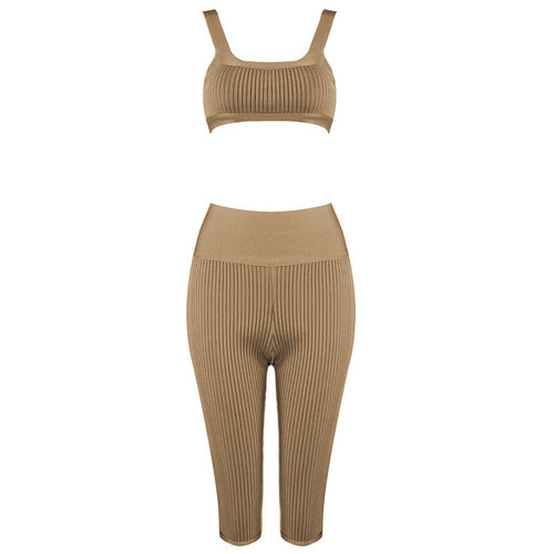 2019 Women's Casual Set - Off-Shoulder & Crop Top