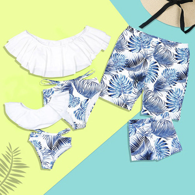Family Matching Tropical Swimwear Set