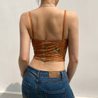 Cute Lace Frill Spaghetti Strap Beach Top for Women