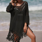 Color Block Sheer Long Sleeve Sun Protection Cover-Up