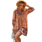 Floral Boho Spaghetti Strap Maxi Dress