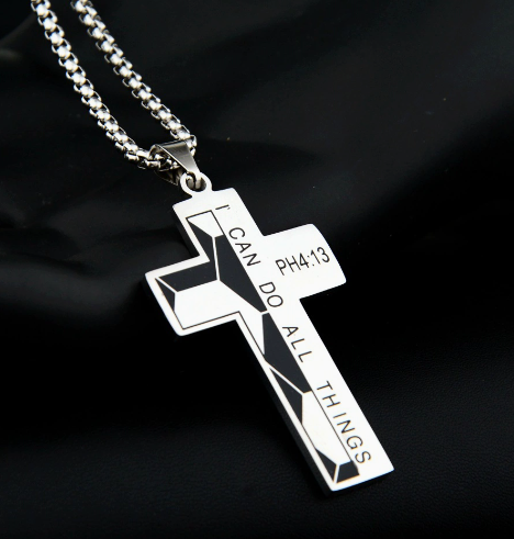 Men's Basketball Cross Necklace