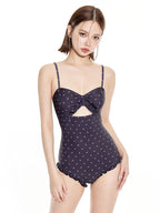 Polka Dot Skirted One-Piece Swimsuit