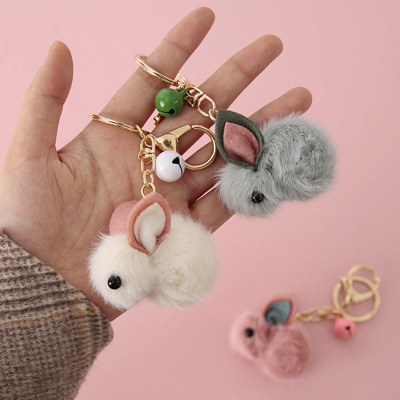 Cute Cartoon Teddy Rabbit Wool Felt Key Chain Pendant | Accessory