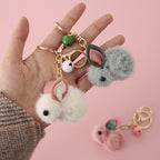 Cute Cartoon Teddy Rabbit Wool Felt Key Chain Pendant | Accessory