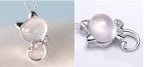 Cat Necklace with Rose Quartz