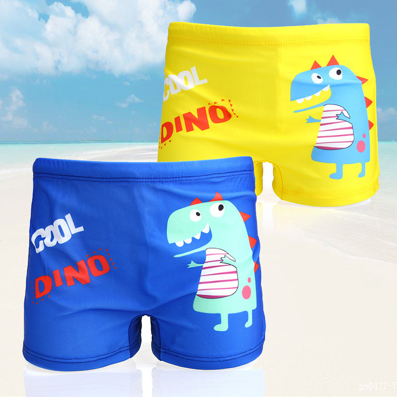 Boys Cartoon Dinosaur Swim Trunks