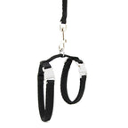Adjustable Cat Harness and Leash Set I Shaped Nylon Escape Proof Walking Harness for Cats and Small Dogs Quick Release Buckles