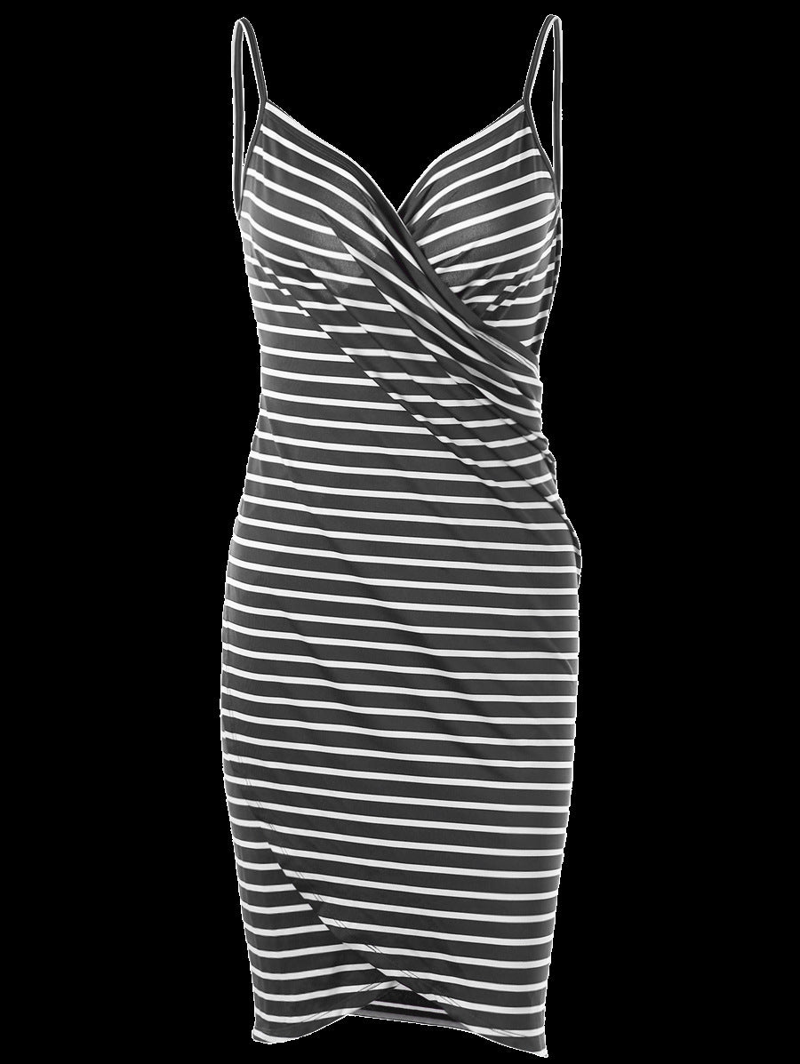 Striped Bodycon Beach Cover-Up Dress