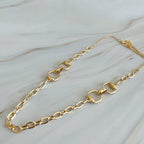 Double Equestrian Horsebit Chain Necklace
