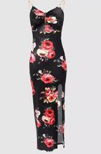 Floral Print Spaghetti-Strap Dress for Women
