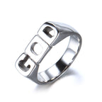 Stainless Steel GOD Letter Ring | Christian Jewelry