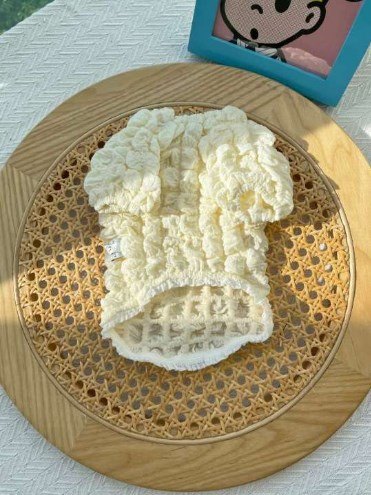 Textured Bubble Knit Dog Sweater, Soft Stretchy Pullover Shirt for Small & Medium Dogs, Cozy Everyday Pet Clothes