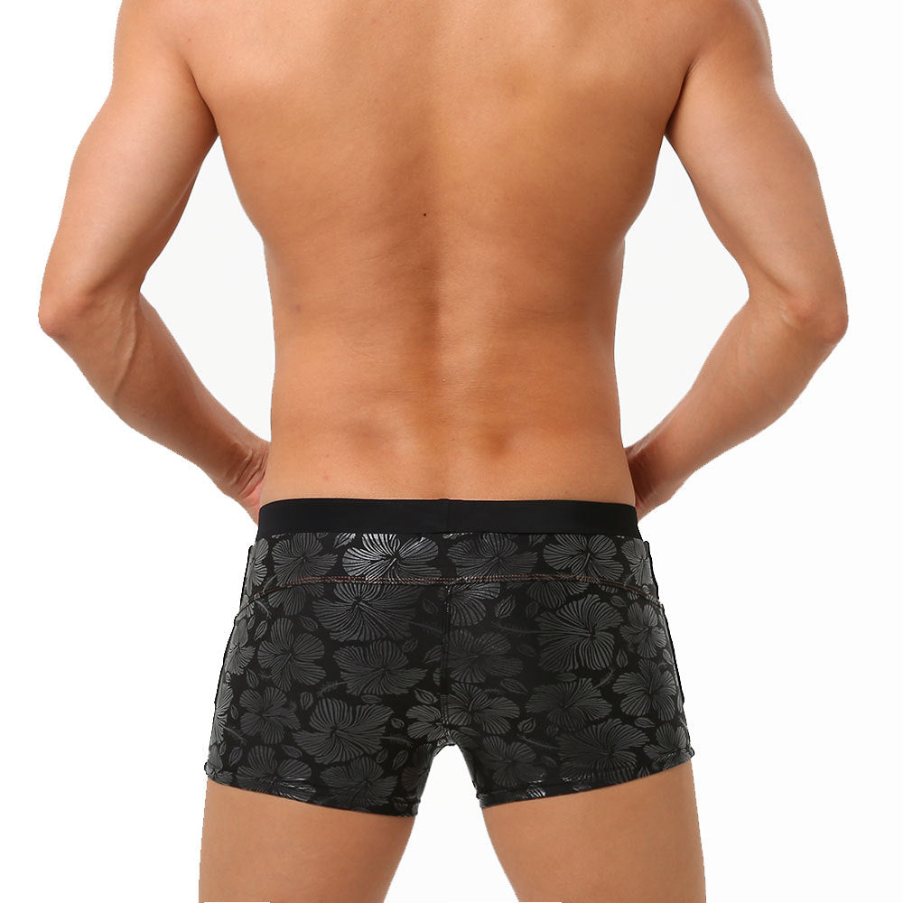 Men's Floral Embossed Swim Trunks