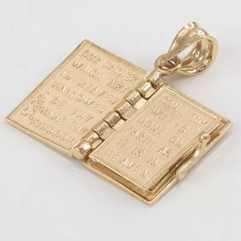 Holy Bible Book Pendant Necklace | Christian Jewelry