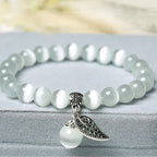 Handmade Cat's Eye Stone Beaded Bracelet