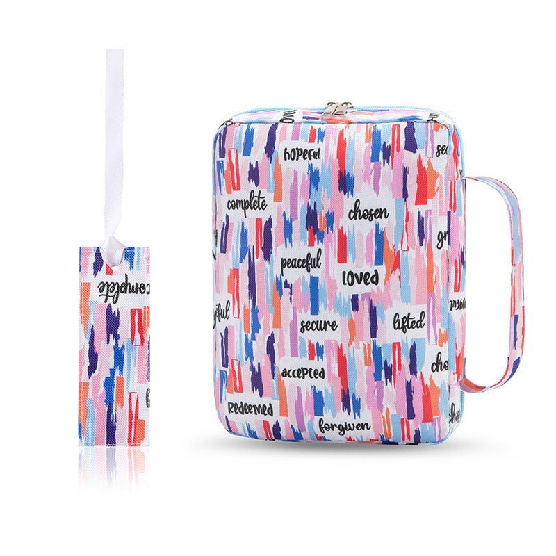 Printed Zippered Bible Cover Carrying Case