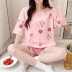 Summer Women's Cute Casual Pajama Set with Shorts