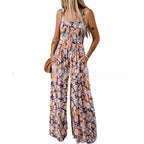 Bohemian Floral-Print Wide-Leg Jumpsuit
