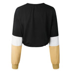 Cut-Out Cropped Hoodie with Tie Detail for Women