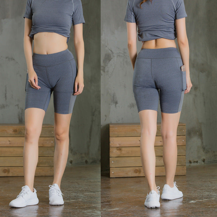 Women's Yoga Shorts with Side Pockets for Fitness