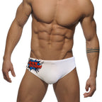 Men's Red Pop Art OMG Swim Briefs