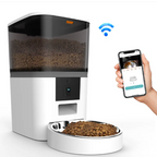 Automatic Smart Pet Feeder with Camera & App Control, 6L Wi-Fi Timed Cat & Dog Food Dispenser, Stainless Steel Bowl, Dual Power