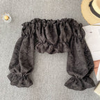 High Waist One-Shoulder Tube Top Shirt for Women