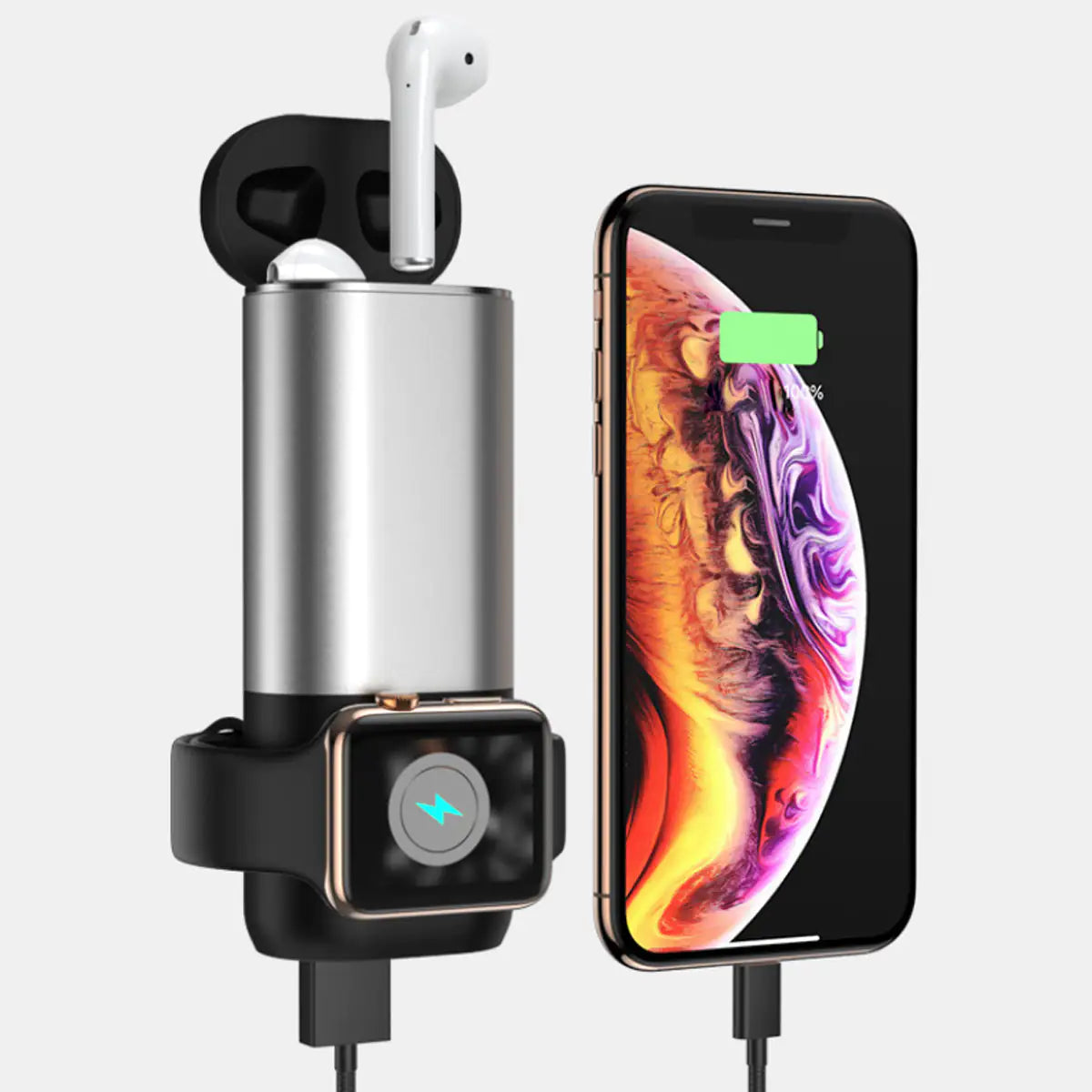 Porta 3 in 1 Wireless Charger For Apple Watch And Airpods Plus Phone | Accessory
