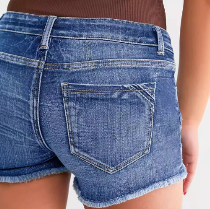 Women's Ripped Button Wadding Shorts