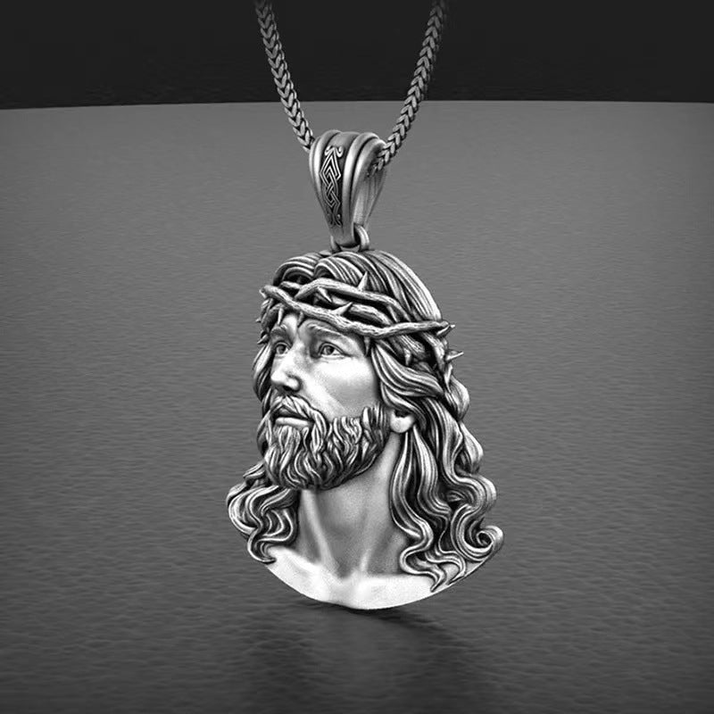 Jesus Face Pendant Necklace