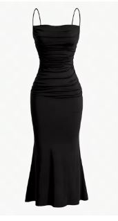 Spaghetti Strap Fishtail Dress