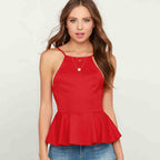 Backless Halter Top with Tail Design for Women