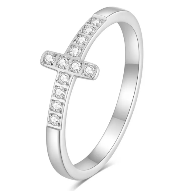 Vintage Sideways Cross Ring