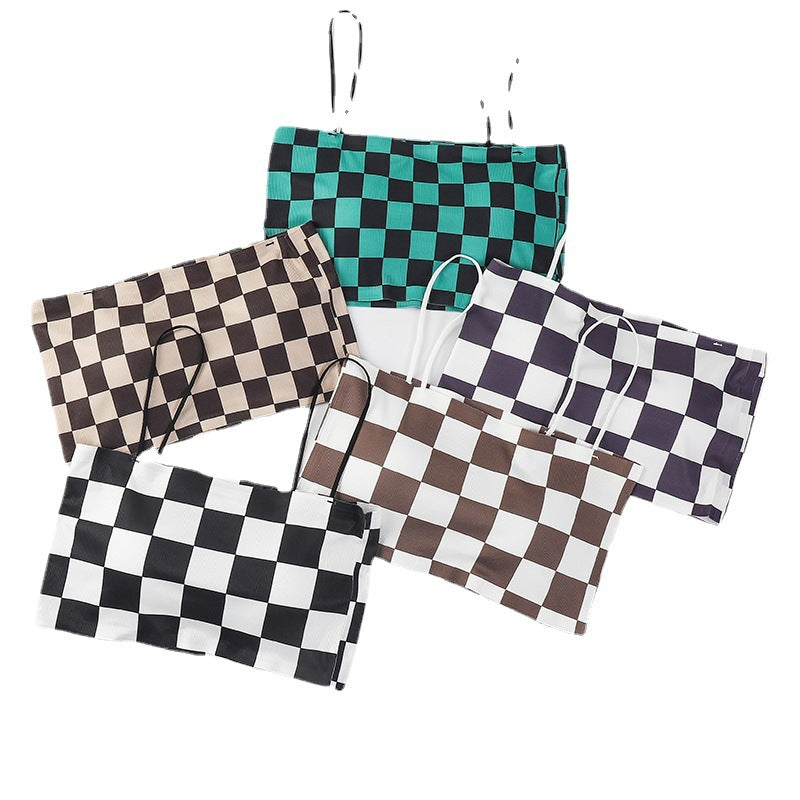Checkerboard Seamless Crop Camisole