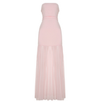 Women's Elegant Mesh Tube Top Bodycon Dress