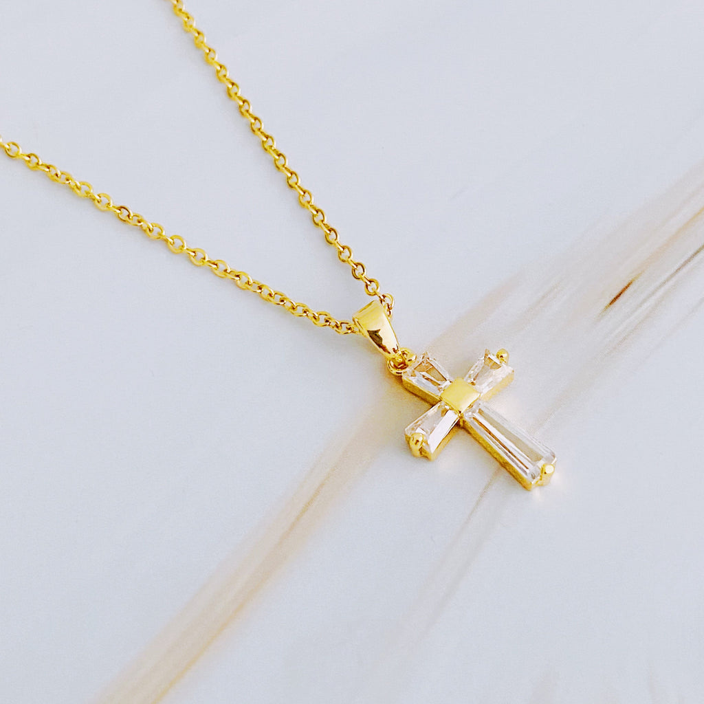 My Dear Crystal Cross Necklace | Christian Jewelry