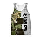 Men's 3D Animal Print Spandex Tank Top for Gym