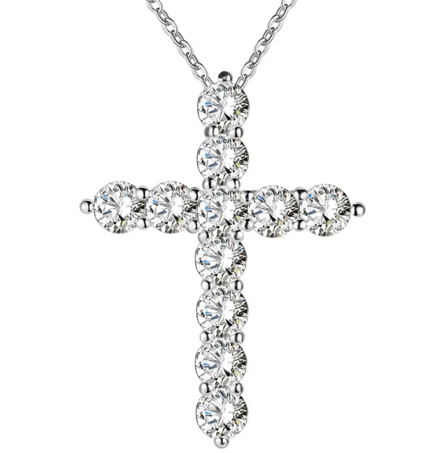 Crystal Cross Pendant Necklace
