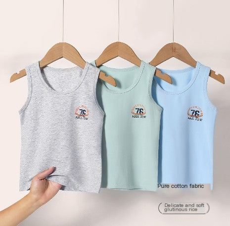 Boys' Cotton Tank Top for Spring and Autumn