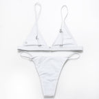 Women's Thin-Strap Triangle String Bikini Set